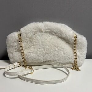 ISAAC MIZRAHI Faux Fur Clutch Bag